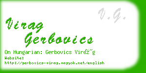 virag gerbovics business card